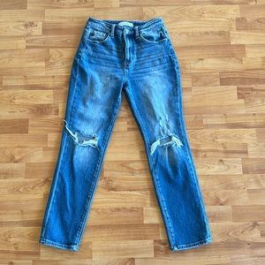 KanCan distressed straight leg